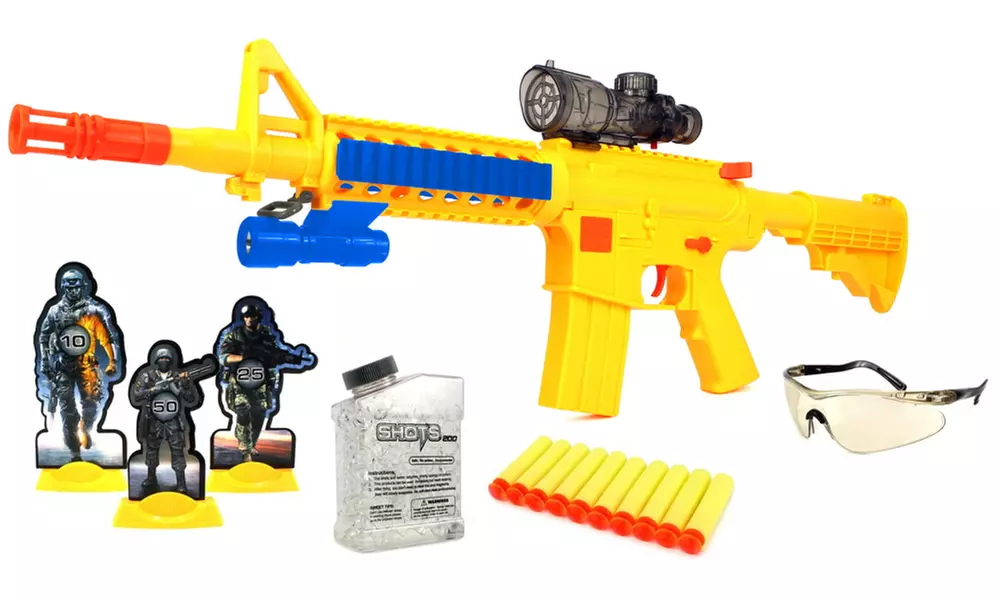 YK Deluxe M16 Spring Powered Toy Foam Dart & Gel Gun - Primary Image