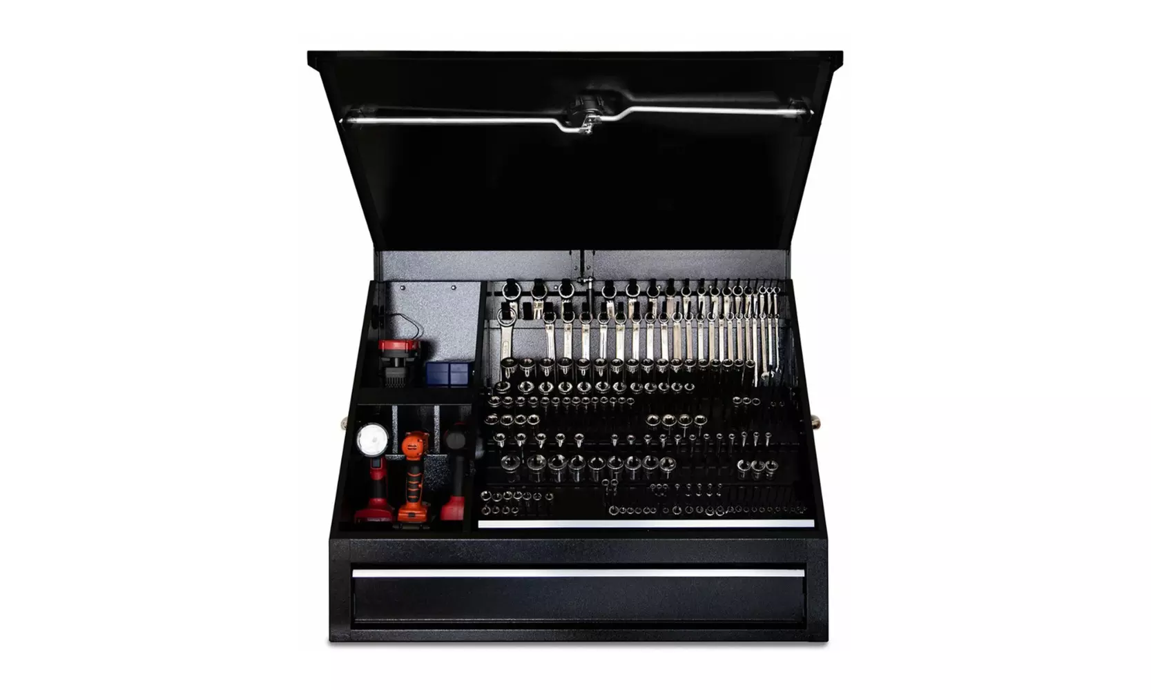 Montezuma 36x17-Inch Steel Triangle Shop Box with Drawer - Second Medium