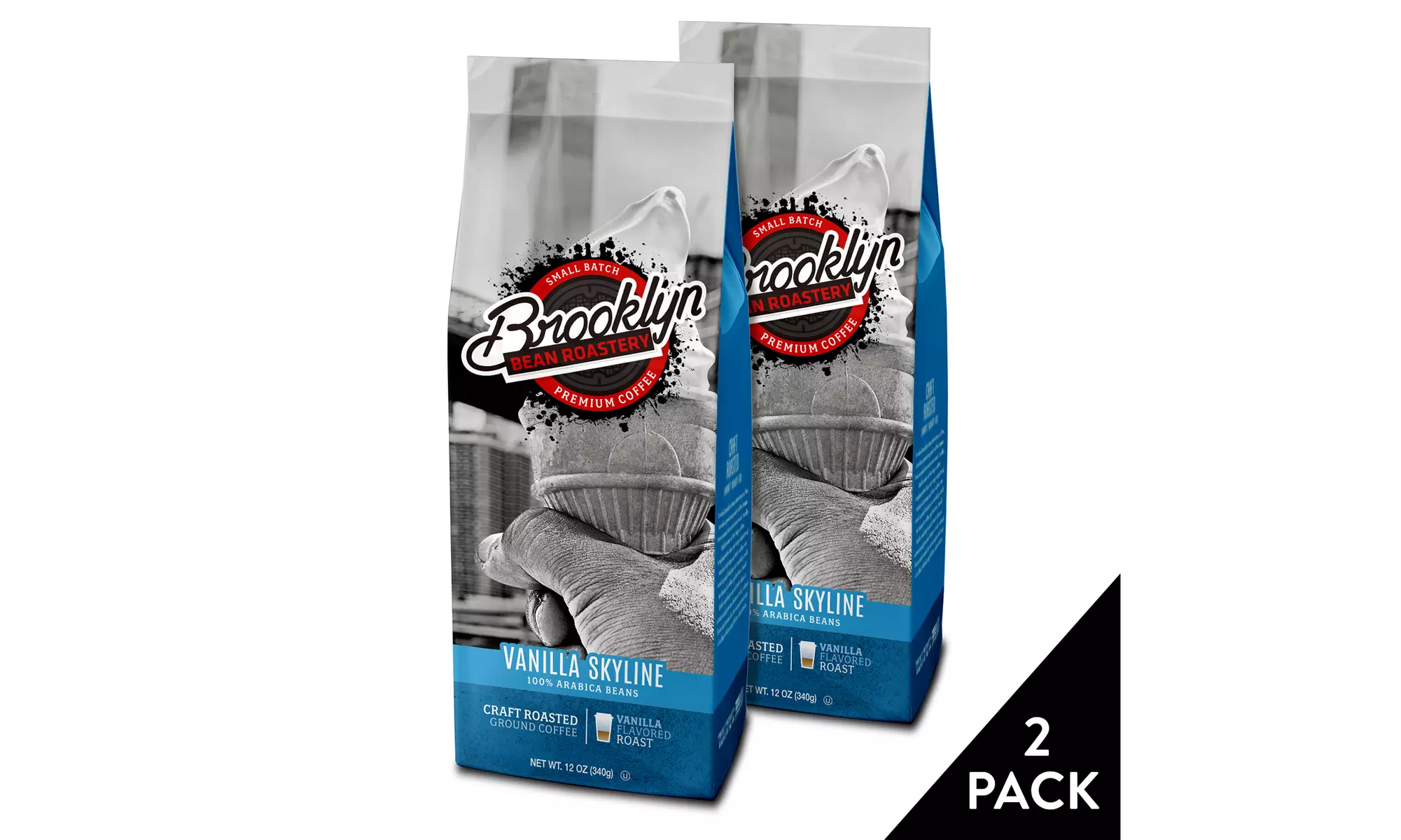 Brooklyn Bean Ground Coffee 12 Ounce Bags - 2 pk or 6 pk