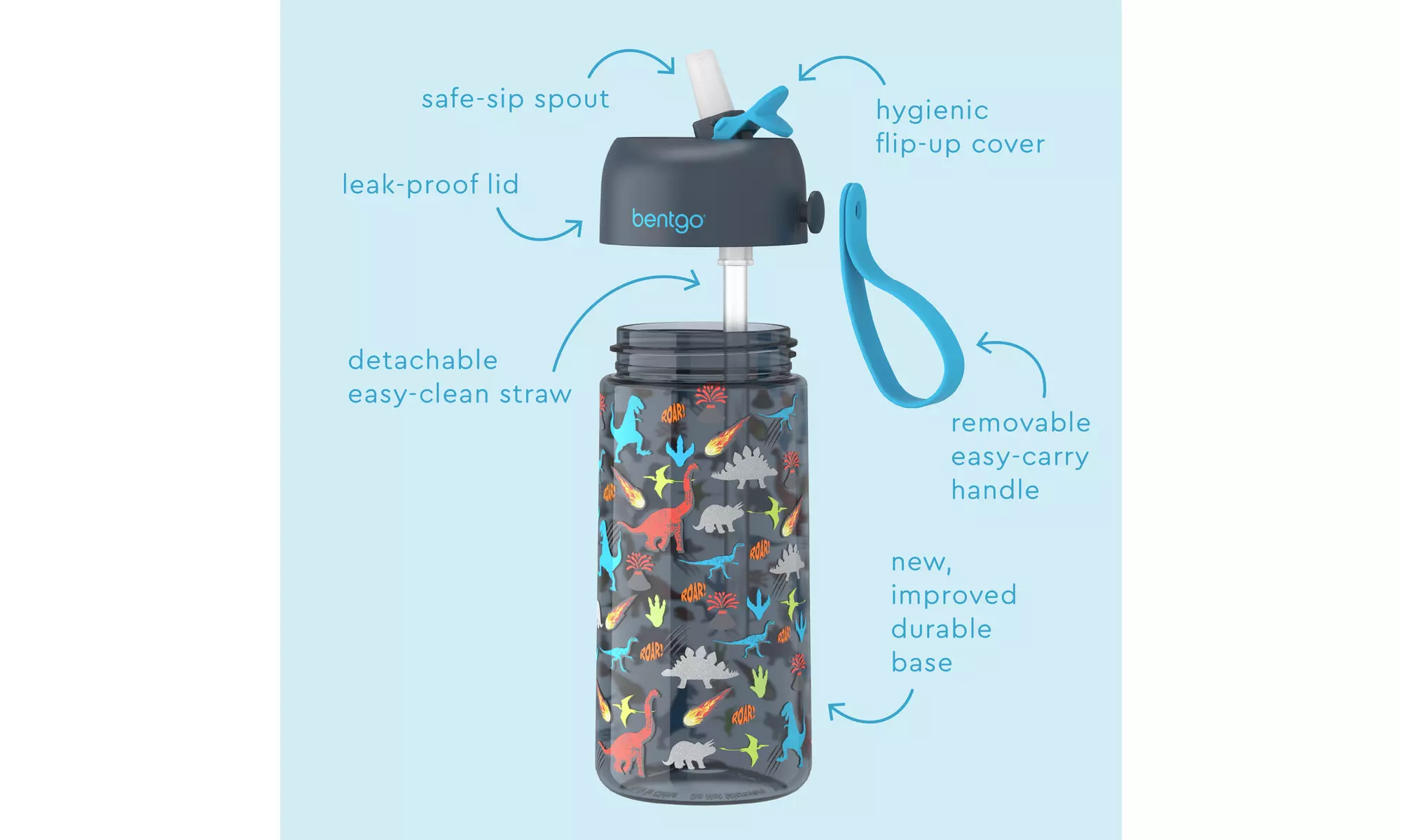 Bentgo Kids Water Bottle (1 and 2 Pack options)