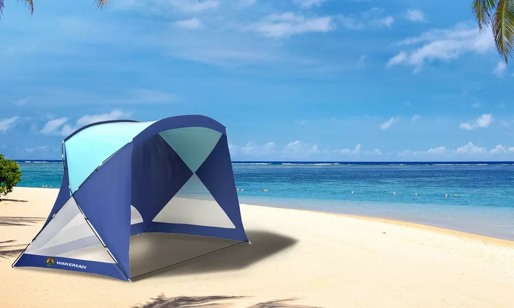 Water- and Wind-Resistant Beach Tent with UV Protection - Primary Image