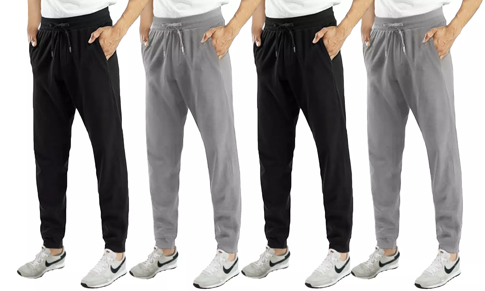 4-Pack Classic Jogger Lounge Pants; Perfect for Gym and Everyday Use