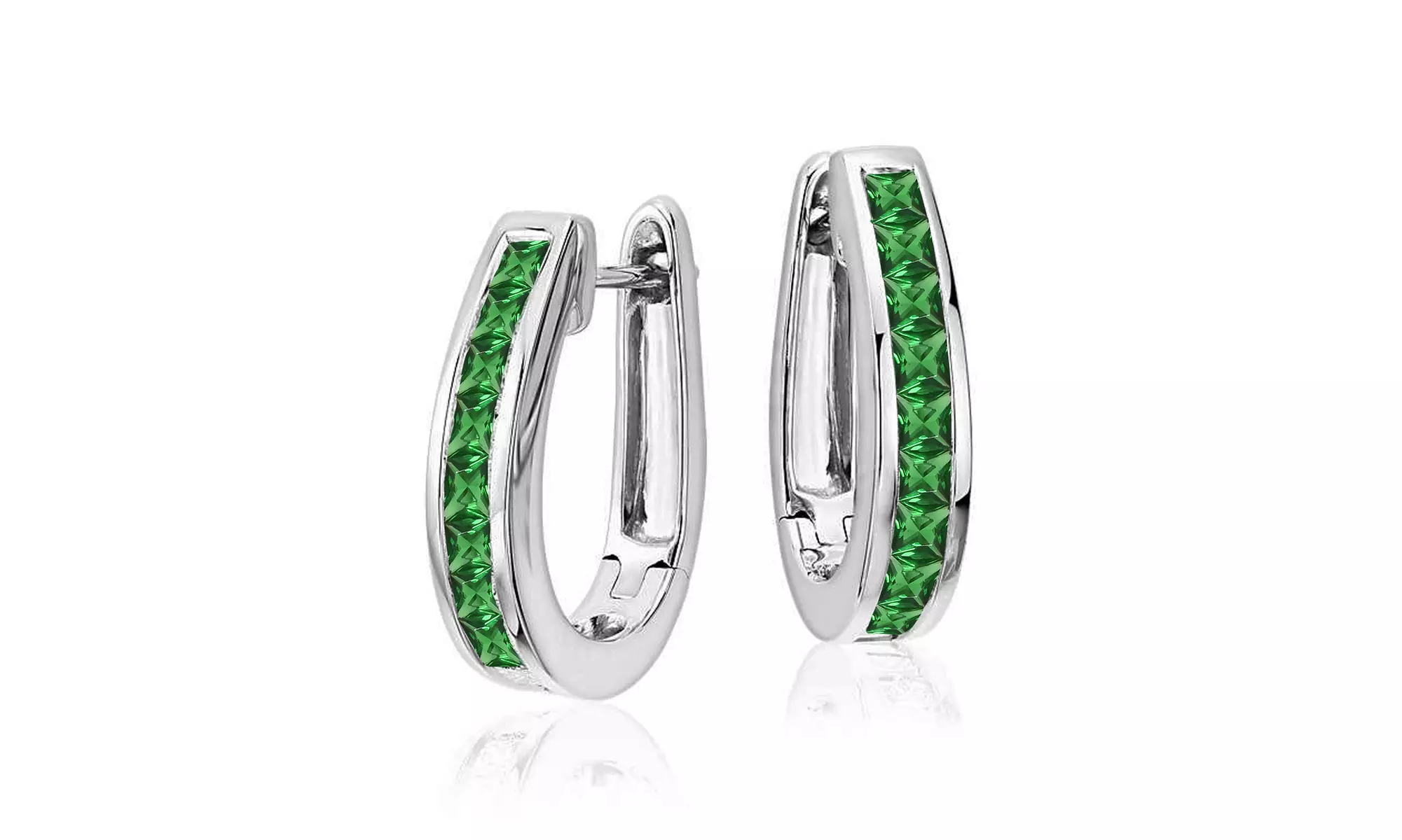 Crystal Princess Oval Hoops by Elements of Love