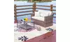 2-Piece Outdoor Loveseat Coffee Table Set