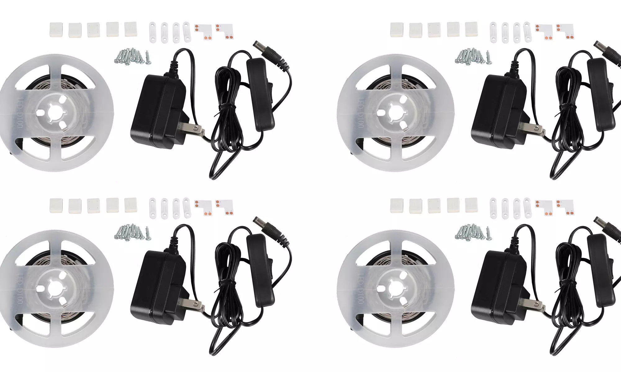 4 Pack - 78" White Flexible Plug-in LED Tape Light - Second Medium