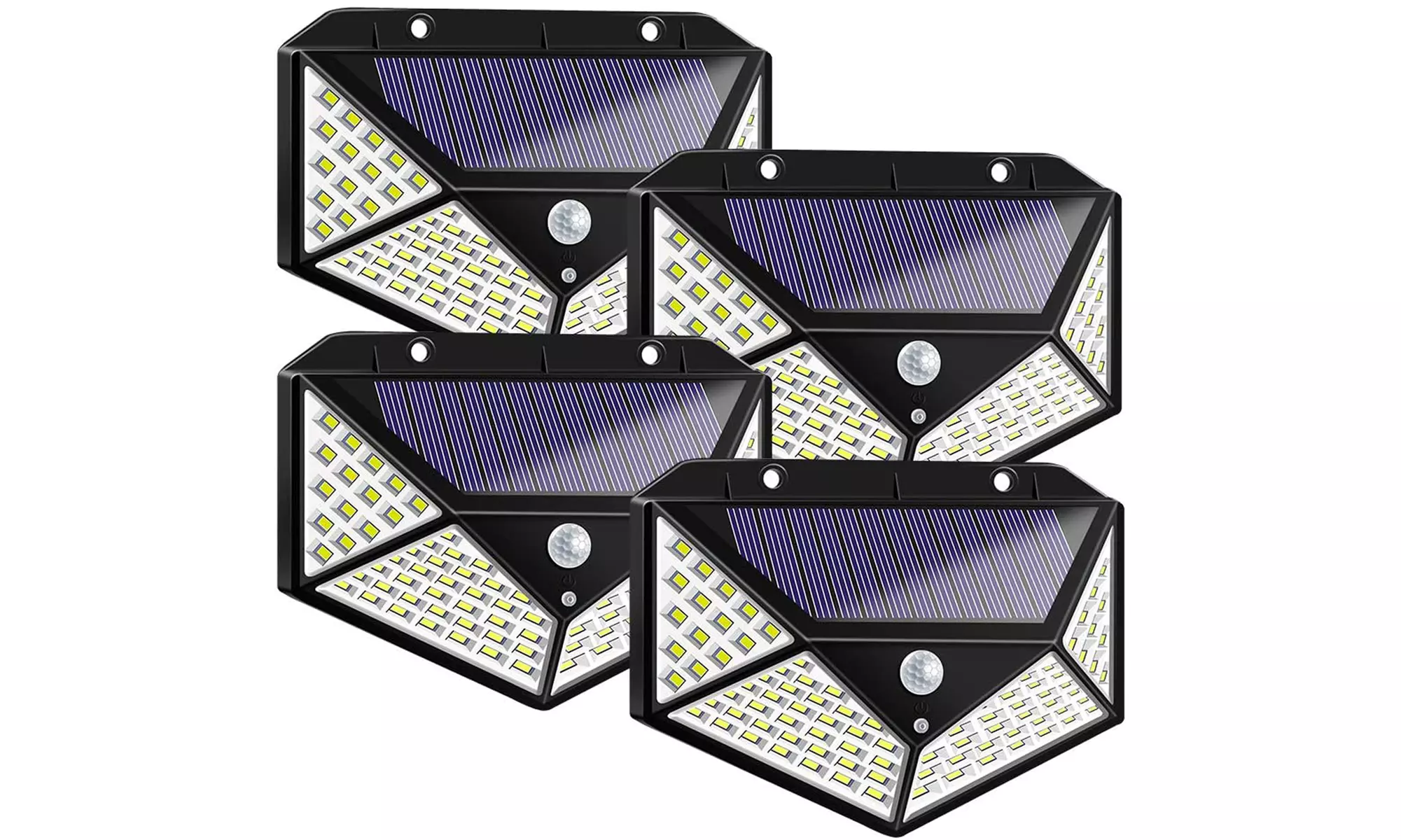 Solar 100 LED Waterproof Outdoor Wall Lights - Primary Image