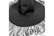 Halloween Wide Brim Wicked Witches Hat with Tassels & Spider Decorations - Second Medium