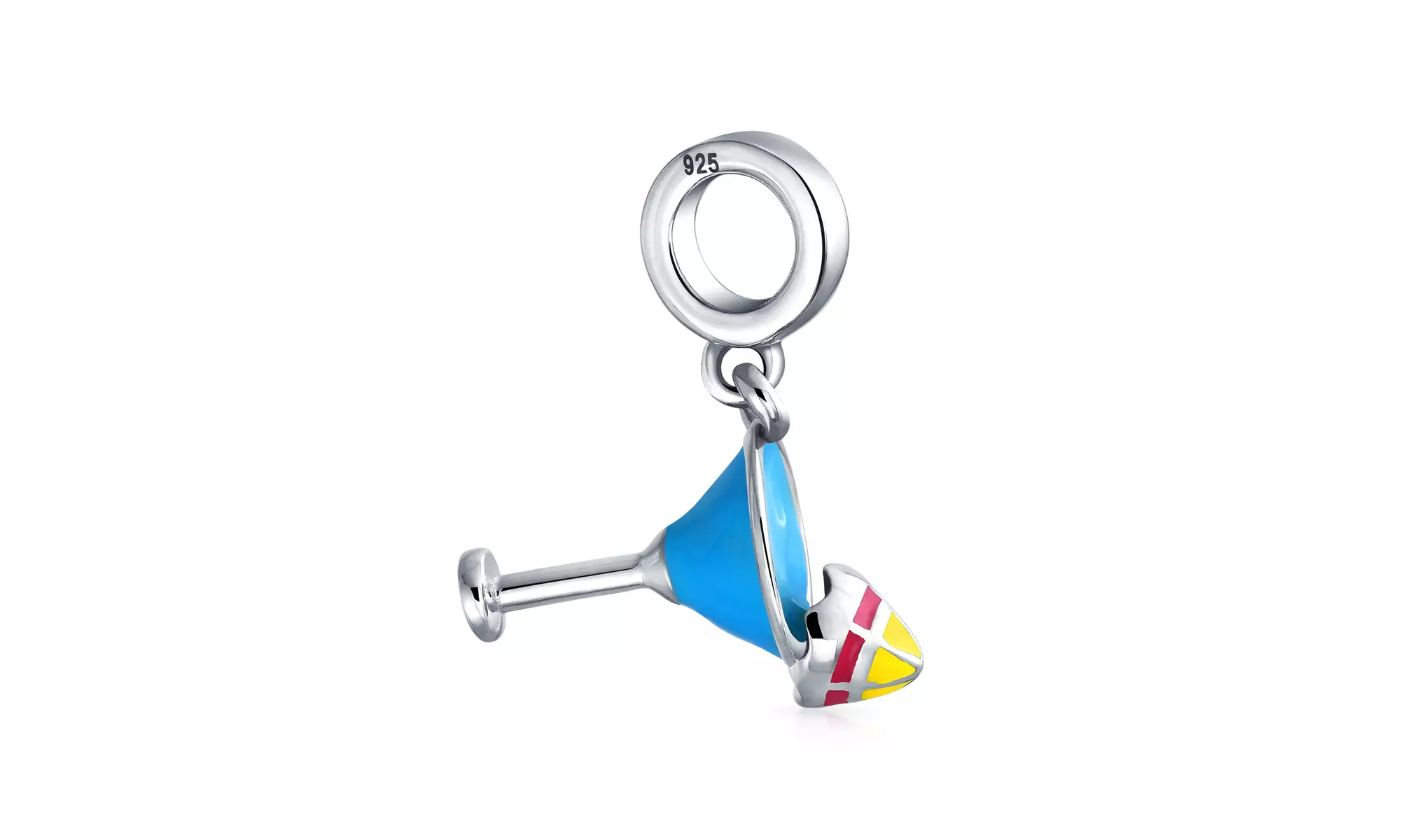 Tropical Margarita Martini Travel Dangle Charm Bead Sterling Silver - Primary Image