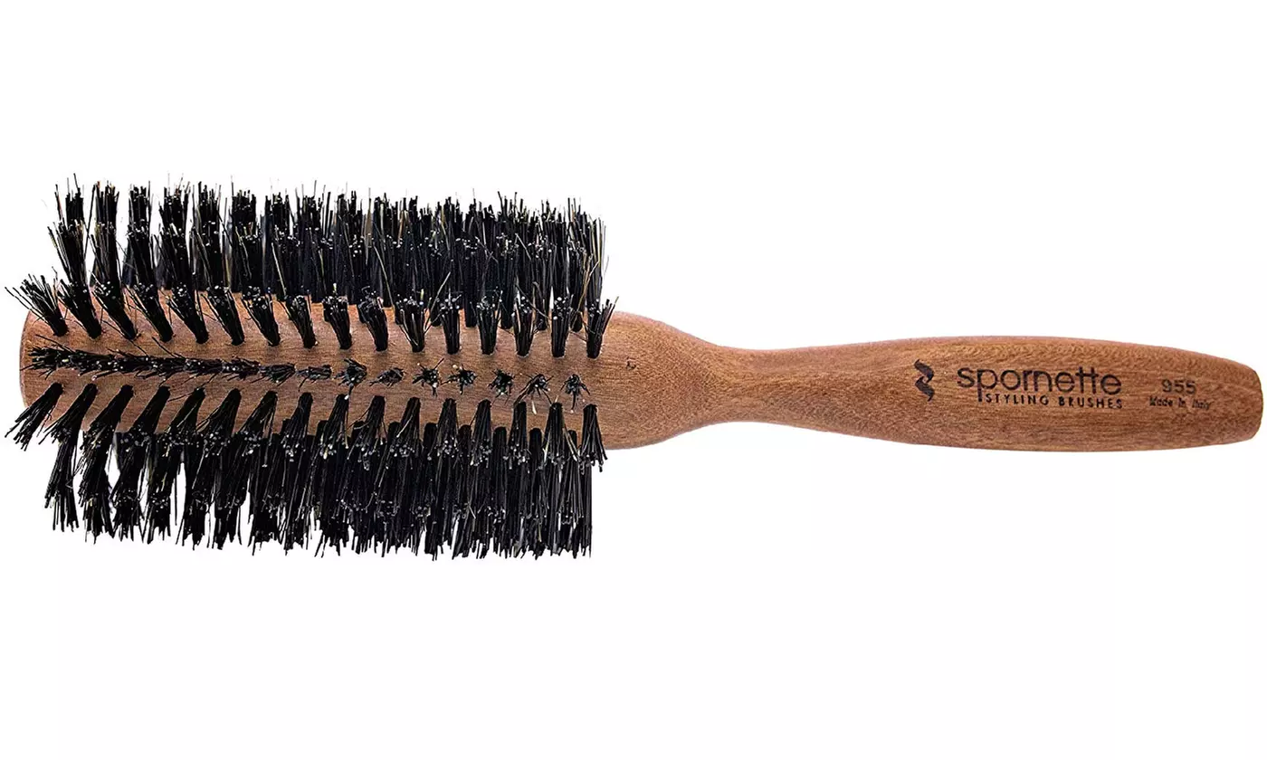 Spornette #955 Italian 2.75" Round Double Density Boar Bristle Brush - Primary Image