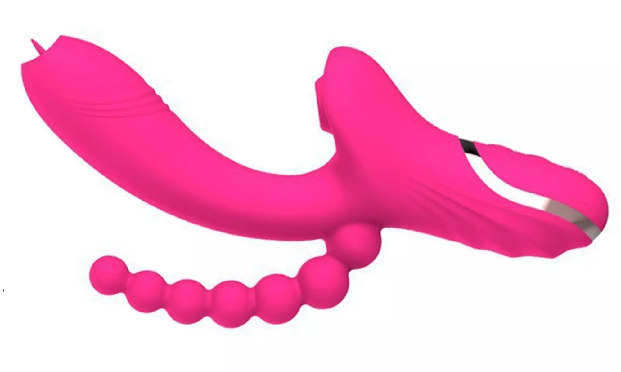 Triple Climax G-Spot Anal Clitoris Rabbit Vibrator Rechargeable Adult Sex Toys