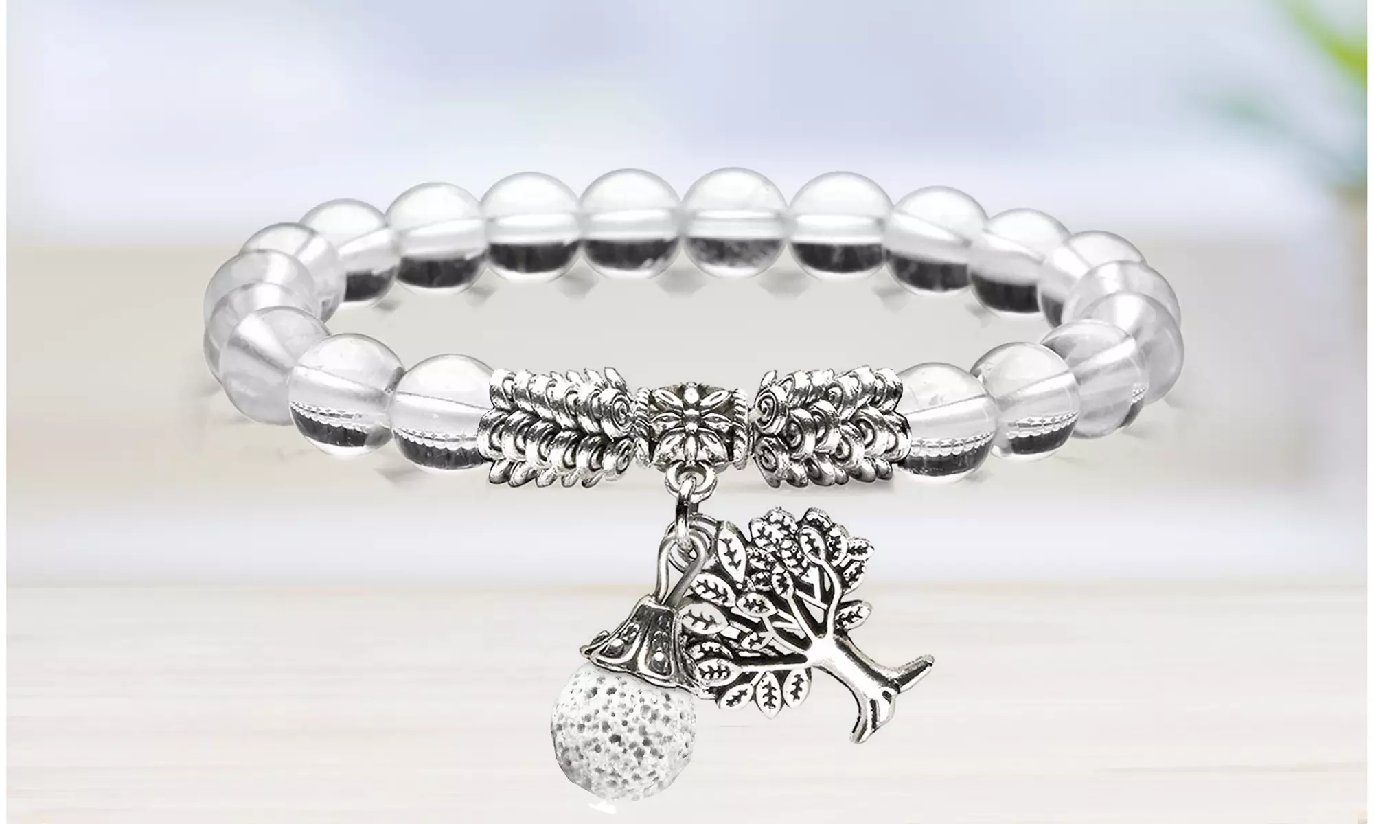 Tree of Life Bohemian Lava Diffuser Bracelet with Optional Essential Oils