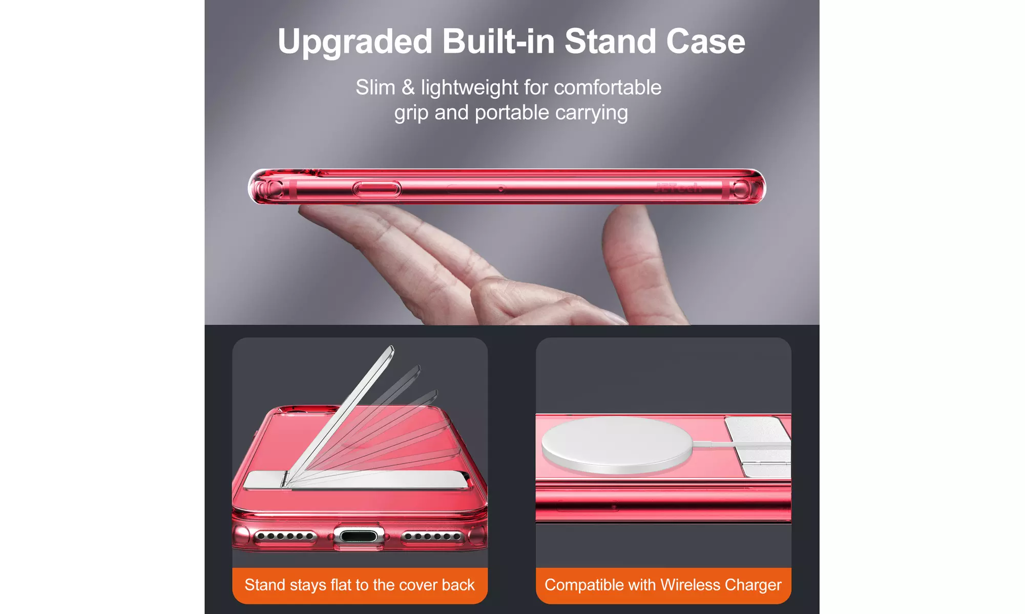 3-Way Metal Kickstand Case for Apple iPhone SE 3/2, iPhone 8/7, Bumper Cover