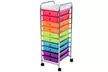 Costway 10 Drawers Rolling Organizer Cart Craft Utility Mobile Trolley Chrome  - Second Medium