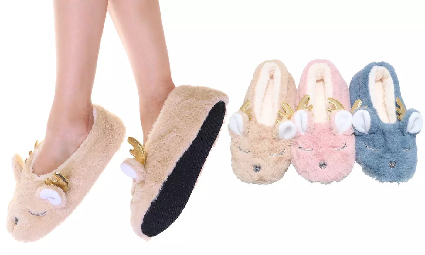 Angelina 3 Pair Cozy Warm Sherpa-Lined Indoor Slipper Socks - Second Medium