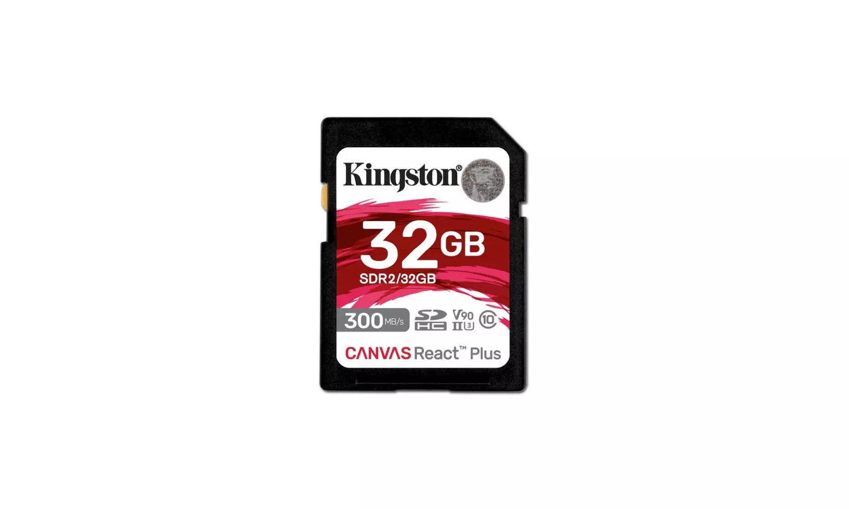 Kingston 32GB Canvas React Plus SDHC UHS-II 300R/260W U3 V90 for Full HD/4K/8K - Primary Image