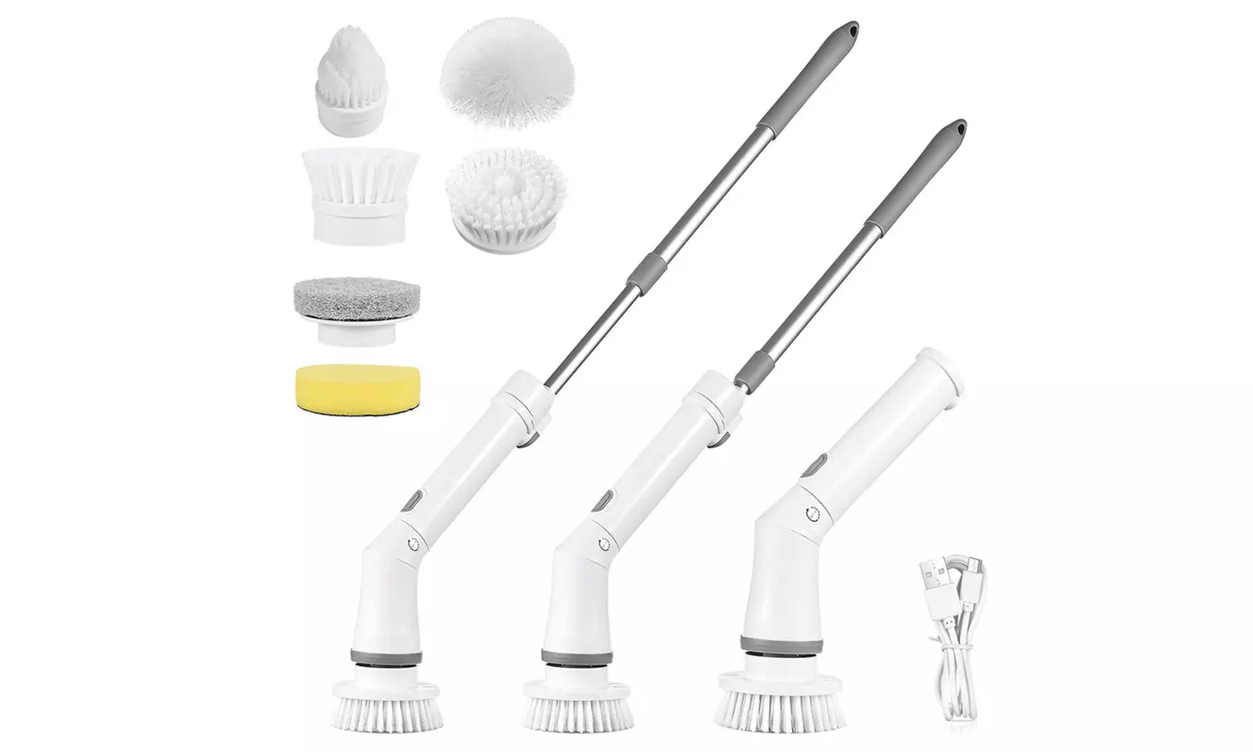iMounTEK Cordless Electric Spin Scrubber Handheld & Telescopic Cleaning Brush