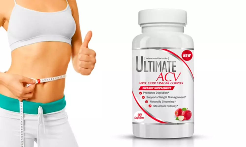 Ultimate ACV - Apple Cider Vinegar Supplement for Weight Loss -- 90 Capsules 