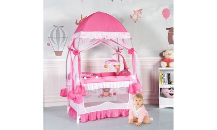 pink bassinet