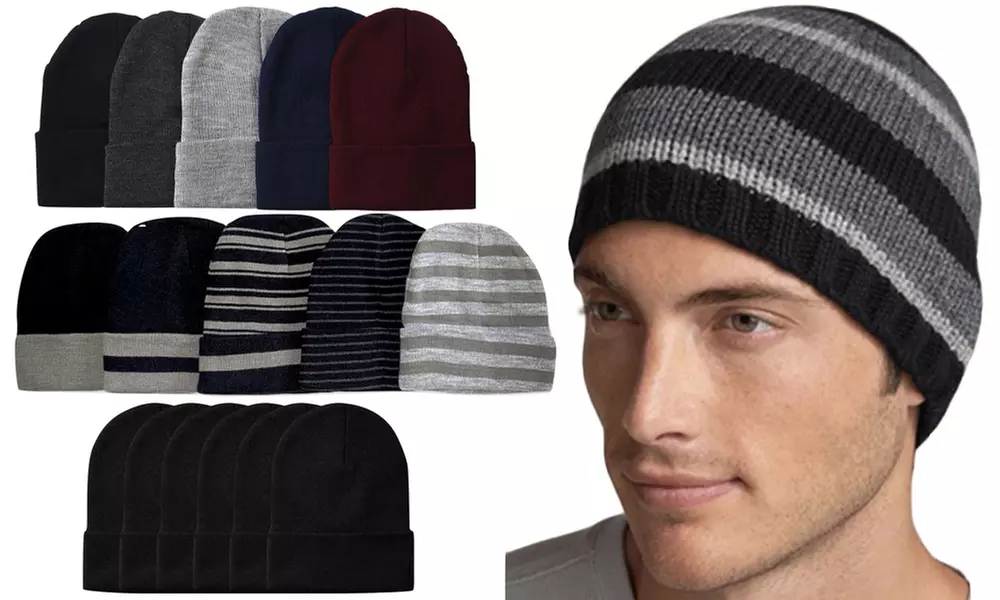 Men's Basic Beanie (6-Pack) - Primary Image