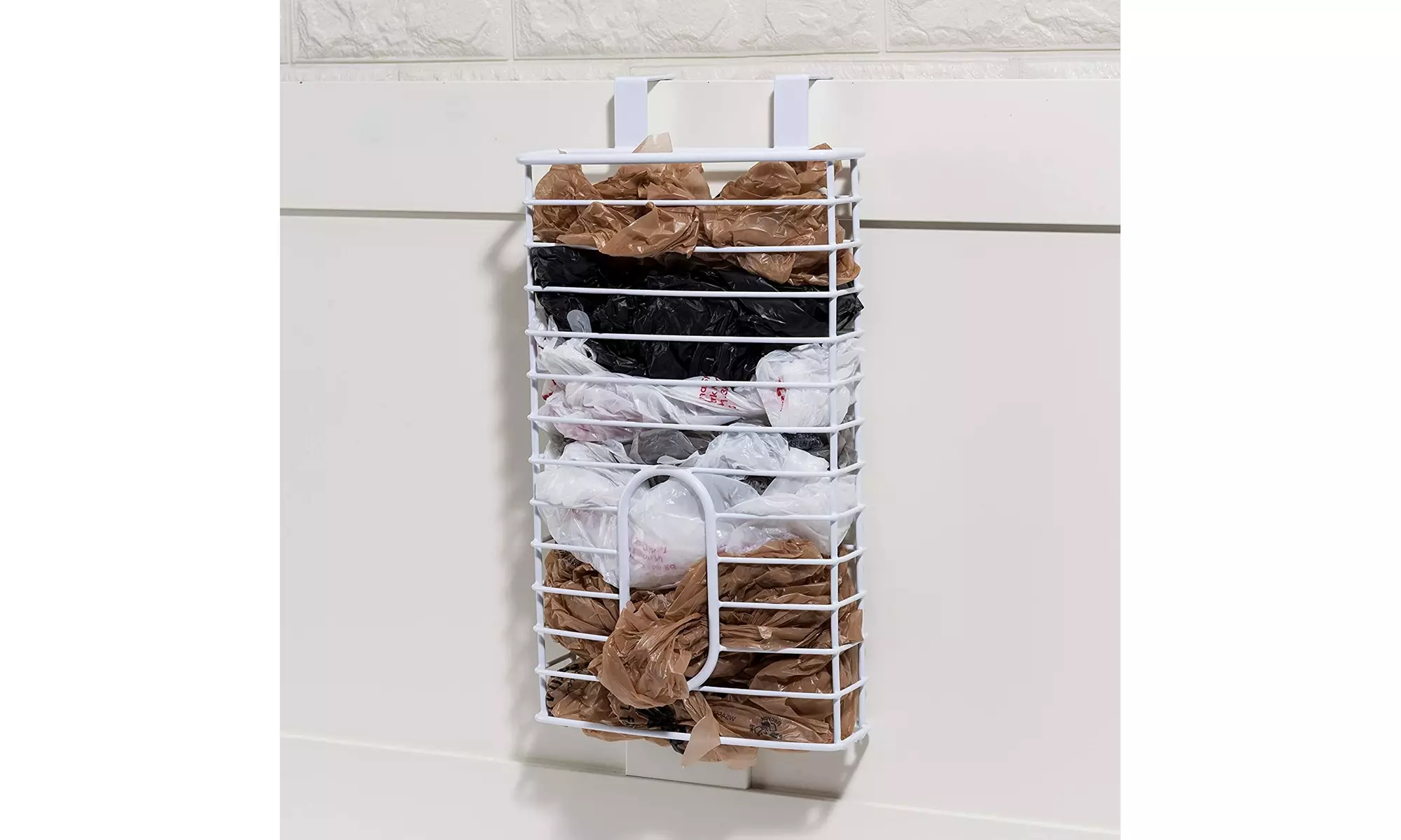 over the Cabinet Plastic Bag Organizer and Grocery Bag Holder - Second Medium