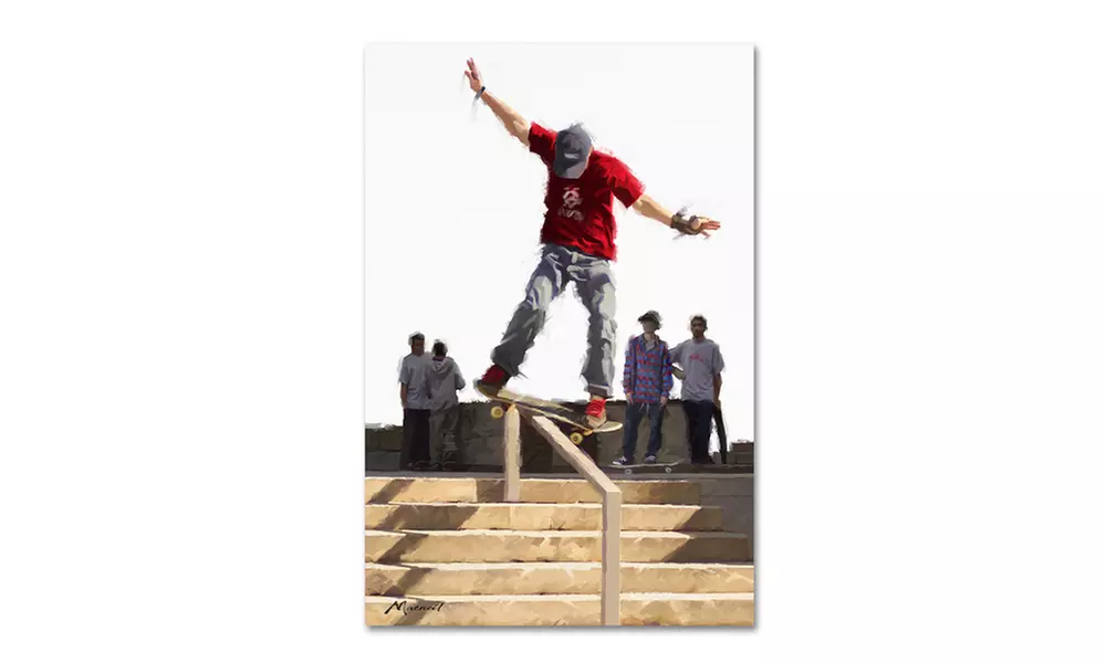 The Macneil Studio 'Skateboard' Canvas Art - Primary Image