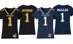 Women's Fitted Football Team Jersey T-Shirts (Plus Sizes Available)