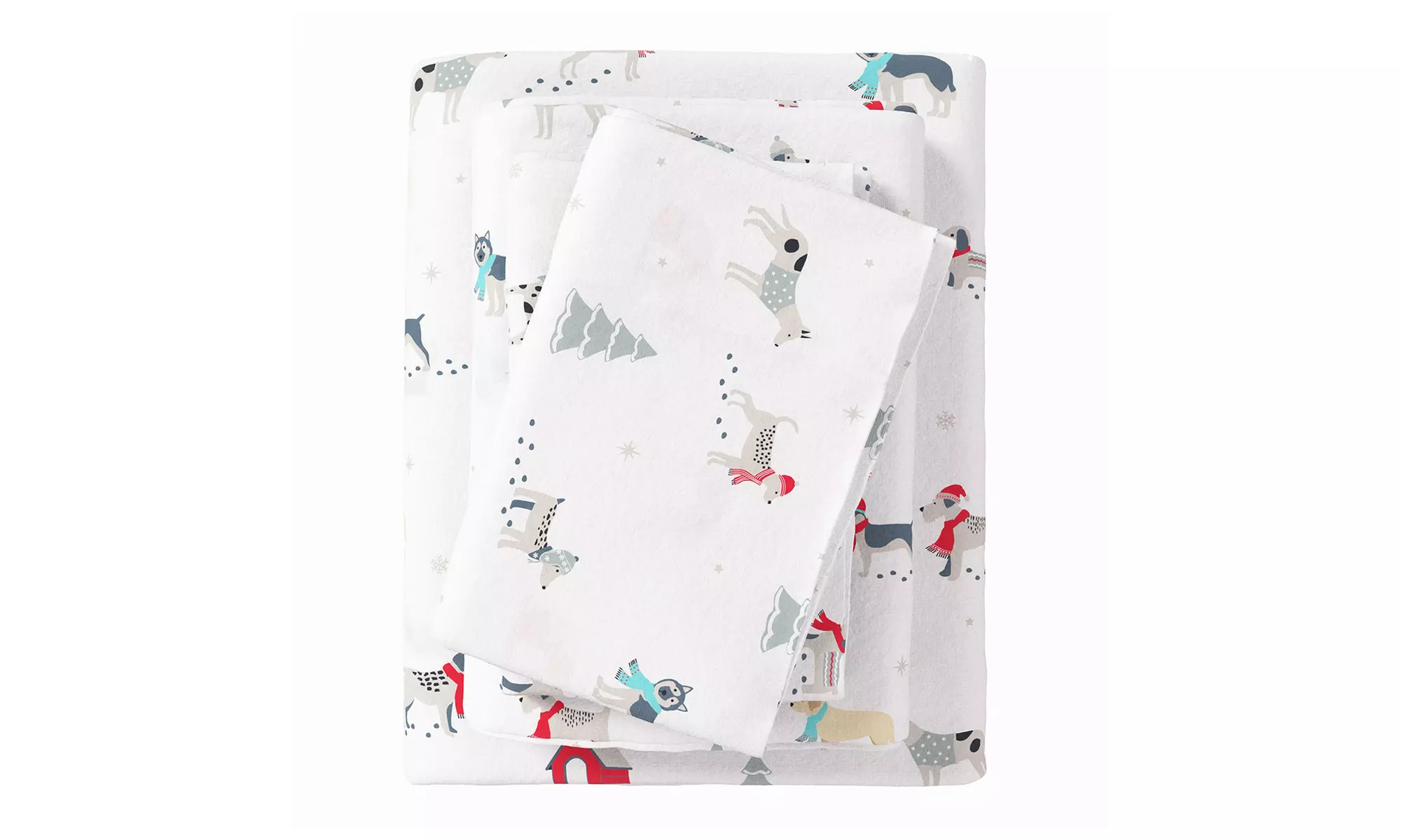 Turkish Cotton Winter-Theme Flannel Sheets Set
