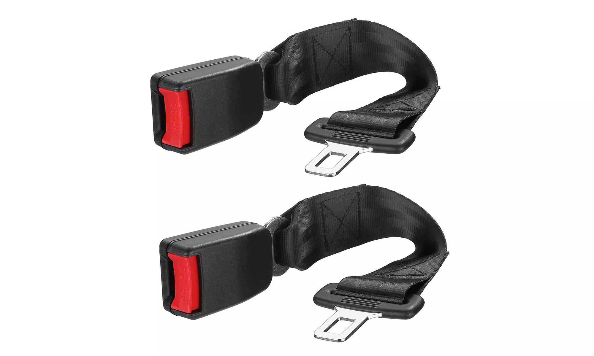 2PCs Safety Seatbelt Extender Extension Car Seat Lap Belt 15 inch 7/8" Buckle US - Primary Image