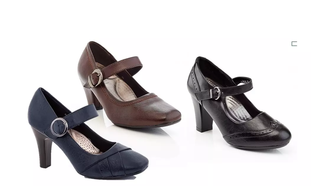 Rasolli Women's Medium Width Classic Mary Jane Shoes