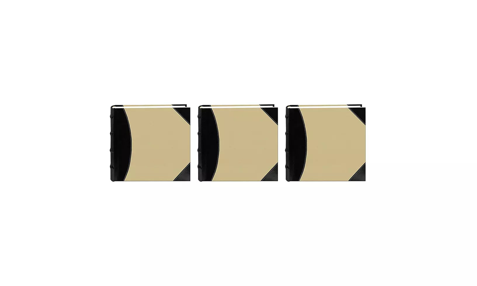 Pioneer Photo Albums Fabric Leatherette 500 4x6 Photo Album Beige Black 2 Pack - Primary Image