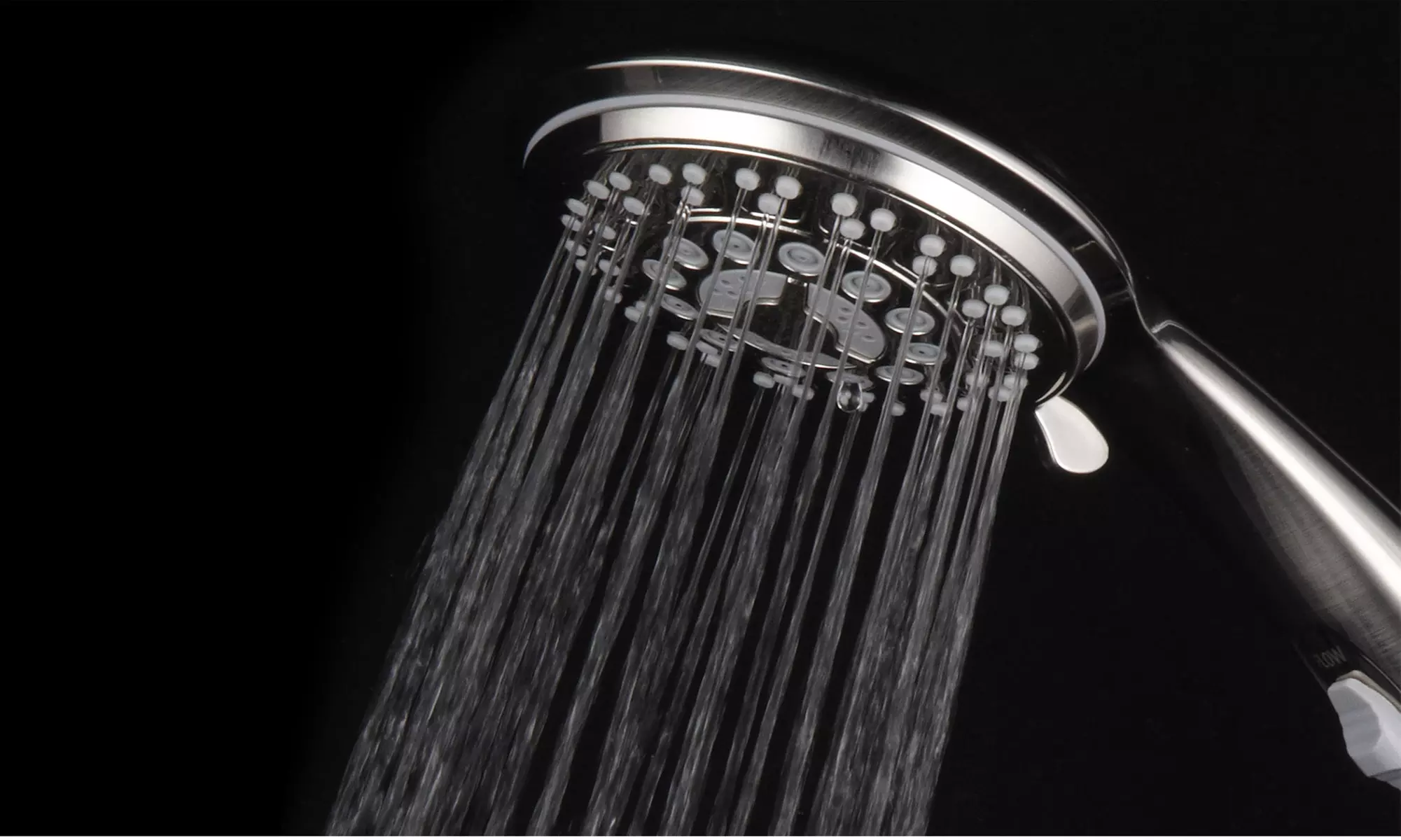 9-Setting High-Power Ultra Luxury Handheld Shower in Chrome or Brushed Nickel Fi - Second Medium