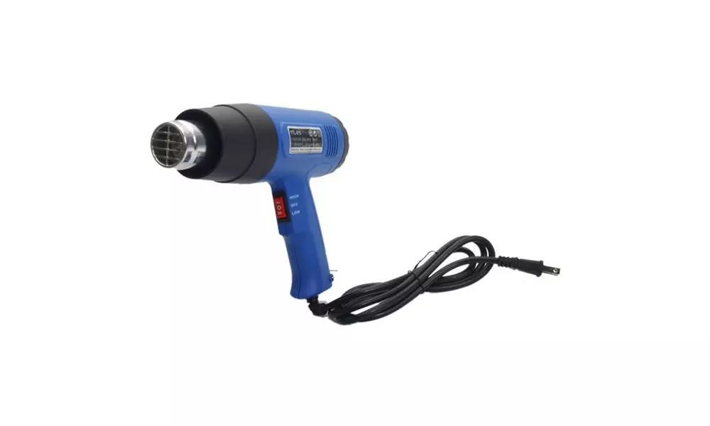 1500W 110V Dual-Temperature Heat Gun with 4pcs Concentrator Tips Blue