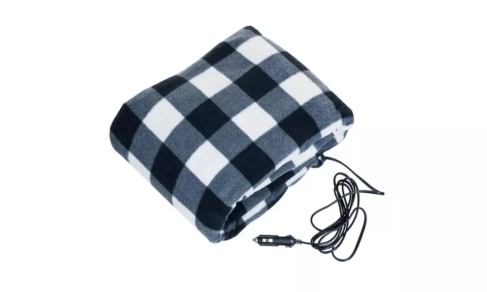 12 Volt Plaid Electric Blanket for Auto and Home - Second Medium
