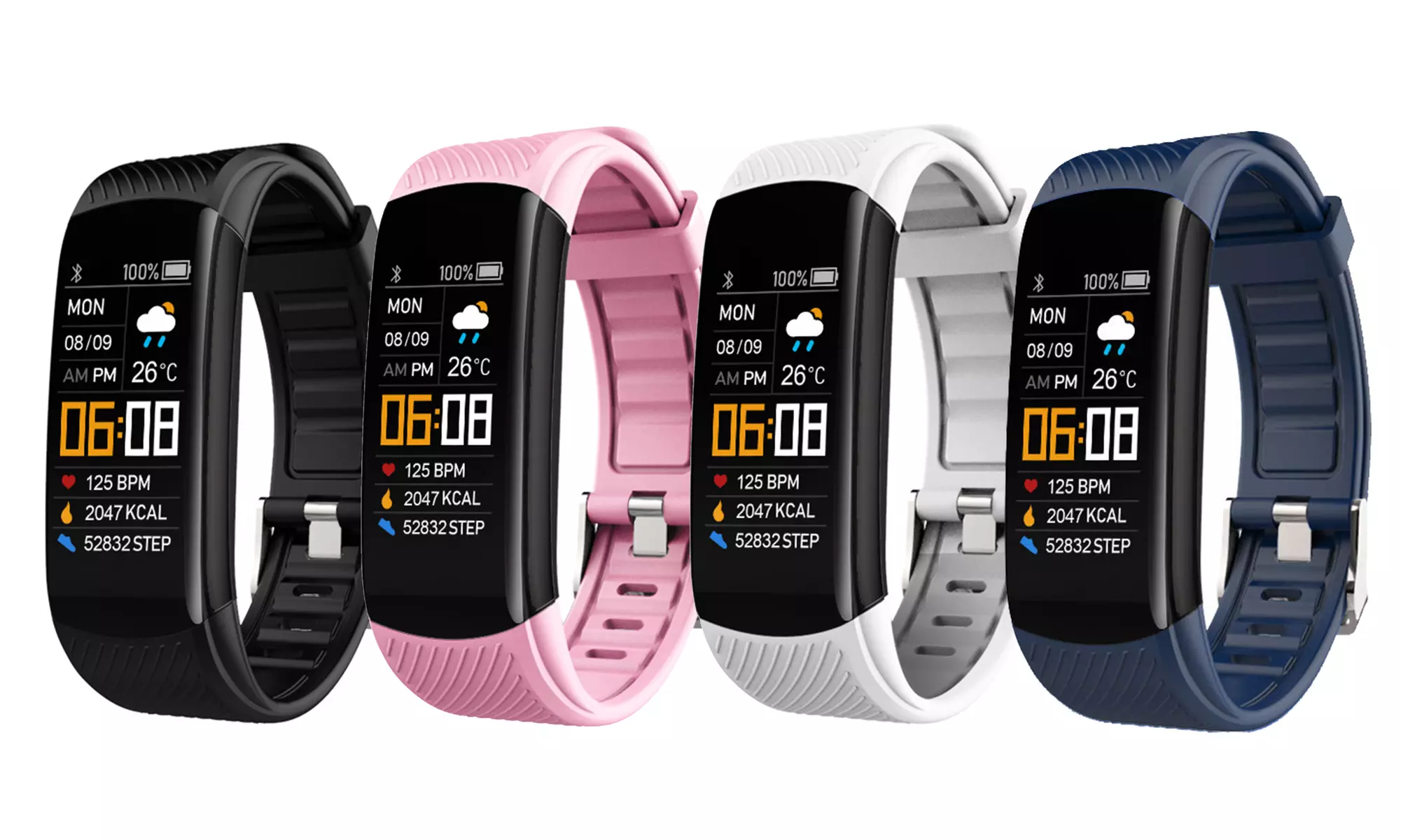 Fitness Tracker Pedometer Smart Watch with Heart Rate Monitor and Sleep Tracker - Primary Image