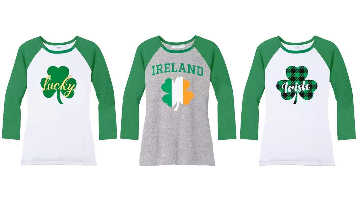 Haute Edition Women's St. Patrick's Day Tops with Free Socks - Primary Image