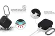 AirPods Case with Keychain, Silicone Shockproof Case Cover for Apple AirPods2&1 - Second Medium
