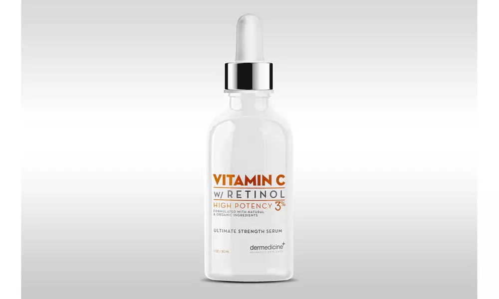 Dermedicine Skincare Vitamin C & Retinol 3% High Potency Serum (1 or 2 pack)