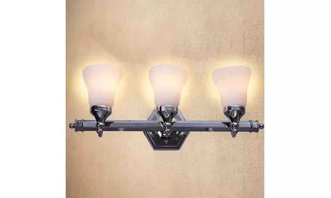  Costway 3-Light LED Vanity Fixture Nickel Wall Sconces Lighting Bathroom  