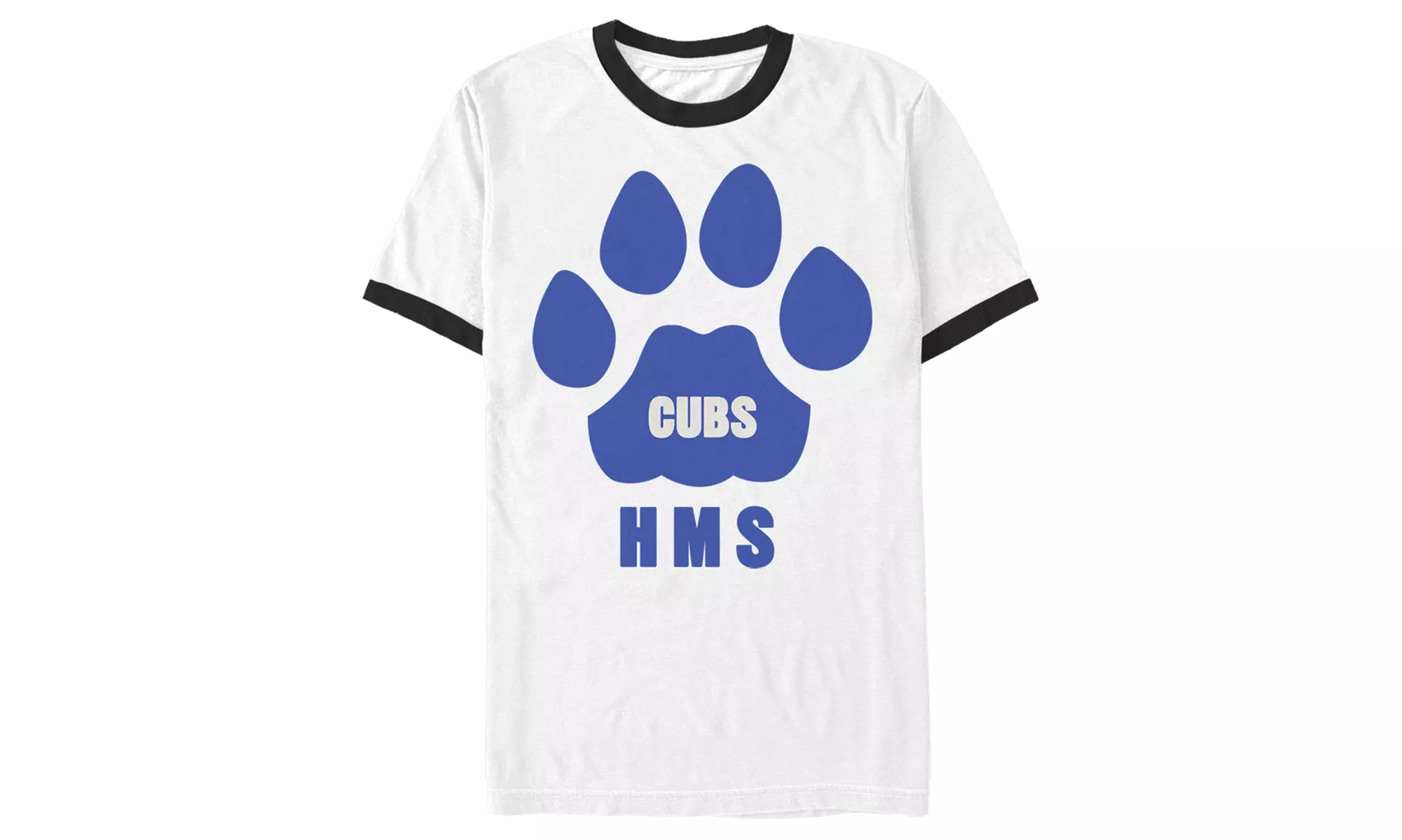 Stranger Things Men's Hawkins Middle School Cubs Logo Ringer T-Shirt - Primary Image