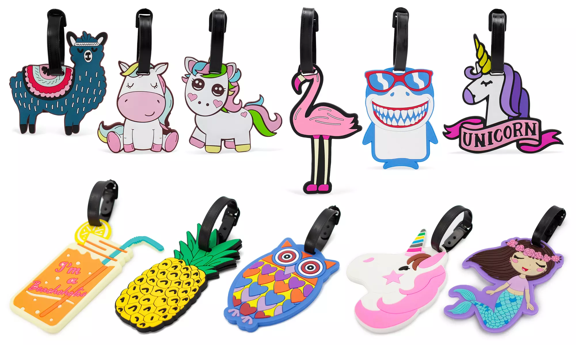 Miami CarryOn 2-Piece Novelty Luggage Tags