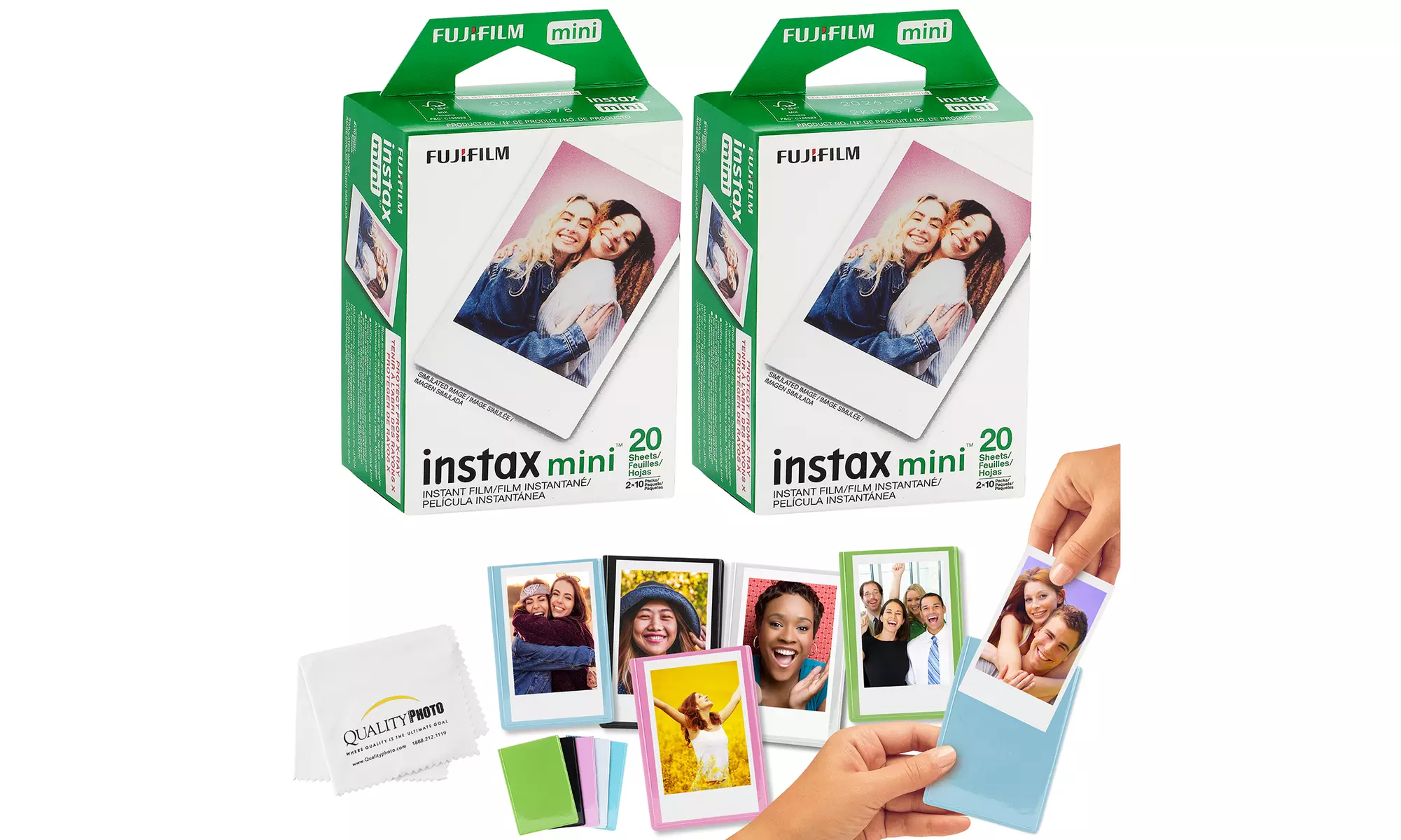 Fujifilm Mini Instax Films Colored Magnet Photo Frames Micro Cloth 40 Prints