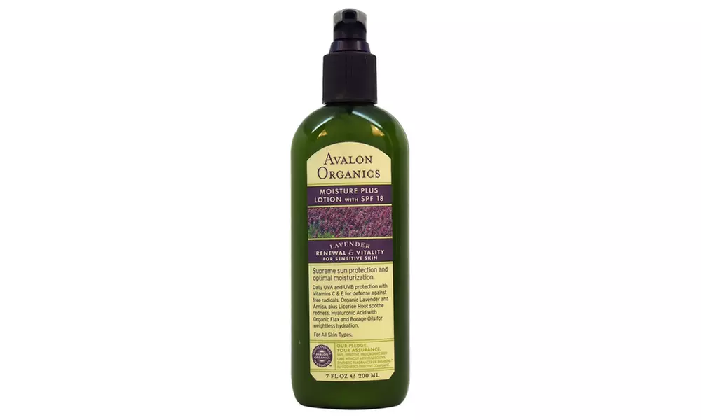 Avalon Organics Moisture Plus Lotion with SPF 18 Lavender Lotion - Primary Image