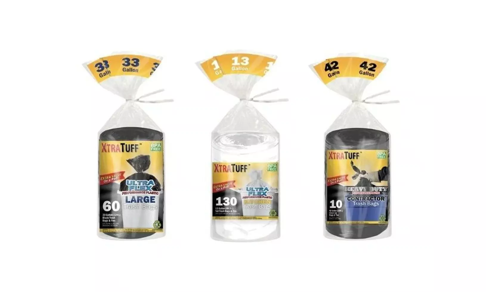 Xtra Tuff Trash Bags (Choose 13-Gallon, 33-Gallon, or 42-Gallon) - Primary Image