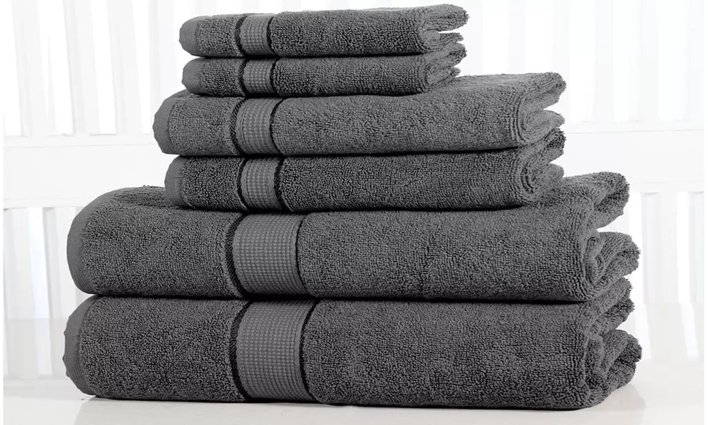 100% Fine Combed Cotton 600 GSM Bath Towel set (6 or 12-Piece) - Primary Image