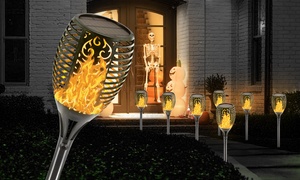 LED Flickering Flame Torch Solar Stake Lights