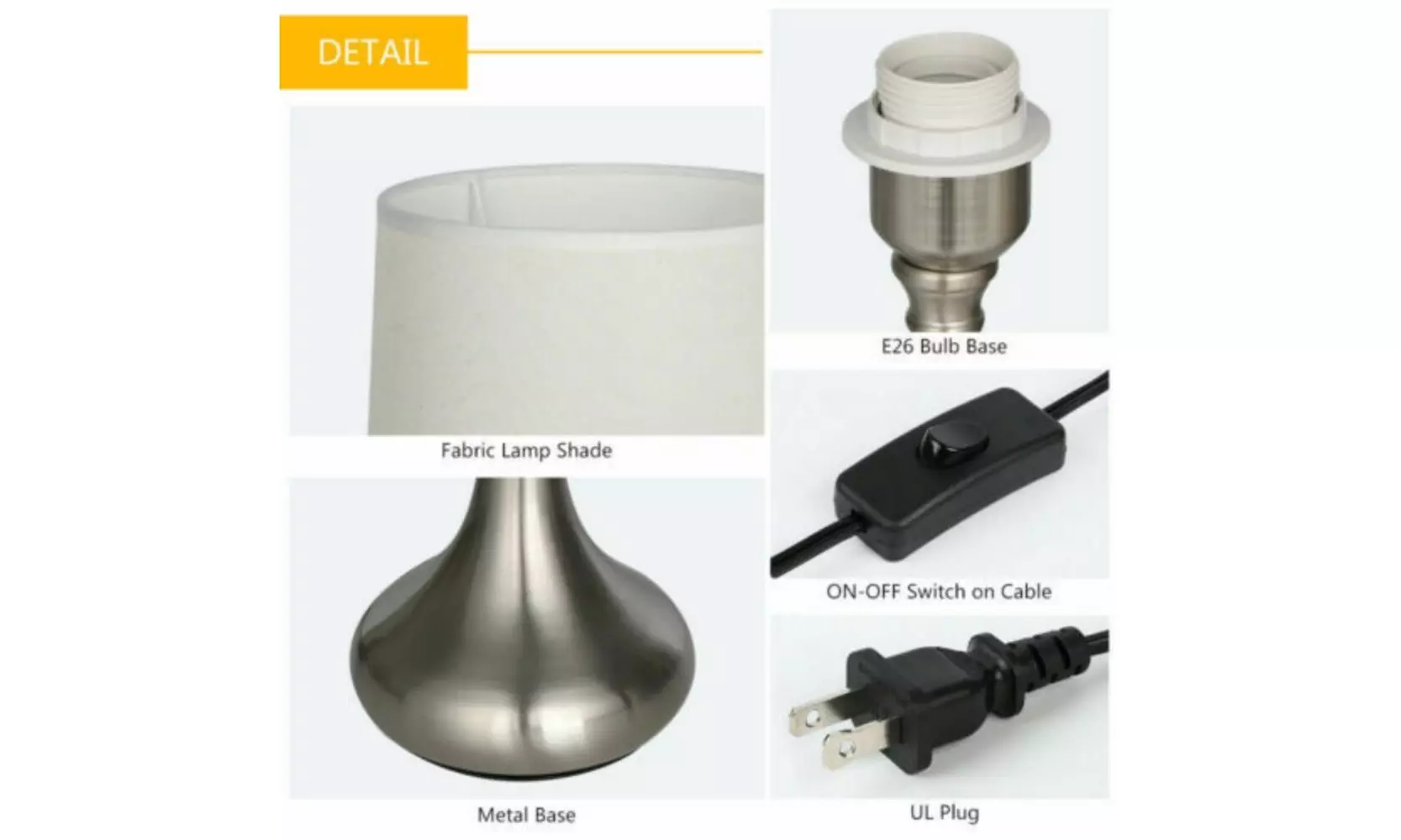 Creative table lamp Modern Bedside Light Fixtures for Bedroom Living Room