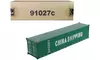 40' Dry Goods Sea Container "China Shipping" Green "Transport Series" Model