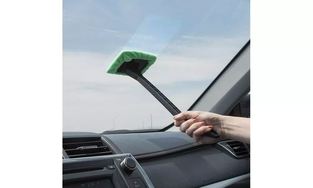 Windshield Cleaner Wiper with Microfiber Cloth (2 Pack) - Primary Image