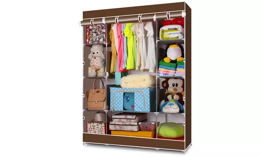 Portable Clothes Wardrobe Storage Closet - Primary Image