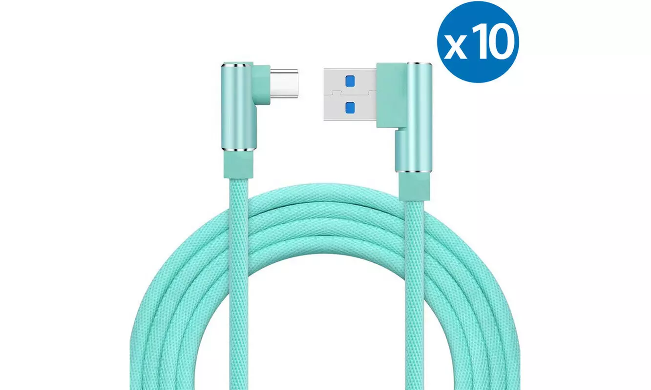 10x Samsung Galaxy S8 S9 Note 8 USB-C Type C FAST Charging Sync & Charger Cable - Primary Image